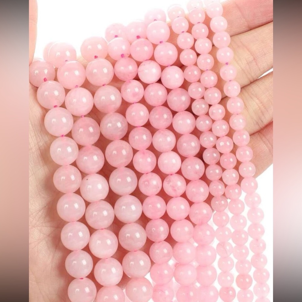 Rose quartz stone beads 8 mm